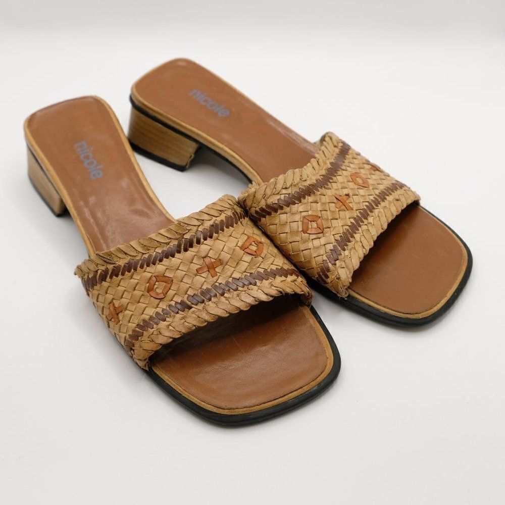 Nicole tan leather sandals